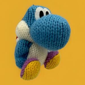 Nintendo - Yarn Yoshi - amiibo - Blue - Excellent Condition Mario